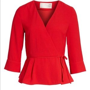 J.O.A. Wrap Top (NWOT)